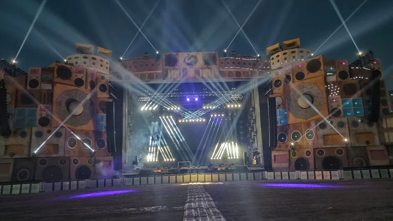 Light design et scénographie sur une scène de concert